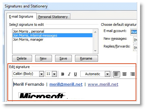 Use Html File For Outlook Signature